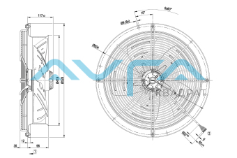 W4D400-CP12-30 Осевой вентилятор ebmpapst