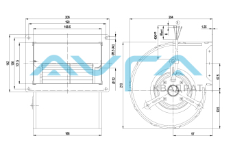 D2E133-CI33-22 Центробежный (радиальный) вентилятор ebmpapst