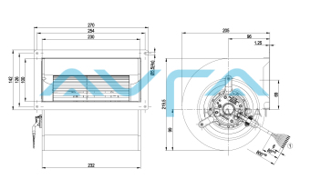 D2D146-AA24-23 Центробежный (радиальный) вентилятор ebmpapst