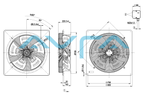 W6D630-DM01-02 Осевой вентилятор ebmpapst