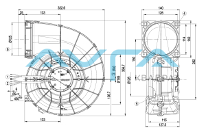 G3G190-RG19-01 Центробежный (радиальный) вентилятор ebmpapst