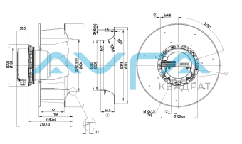 R3G355-AX56-90 Центробежный вентилятор ebmpapst