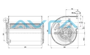 D2E160-AH02-15 Центробежный (радиальный) вентилятор ebmpapst  (550/0,55 кВт) 2500 об/мин