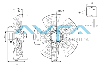 A4D560-AN03-01 Осевой вентилятор ebmpapst