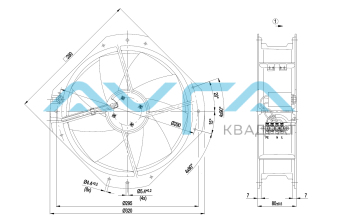 W2E250-HL06-01 Осевой вентилятор ebmpapst