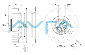R2E250-AV62-15 Центробежный вентилятор ebmpapst