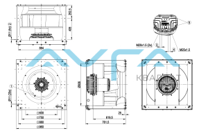K3G710-AS06-01 Центробежный вентилятор ebmpapst