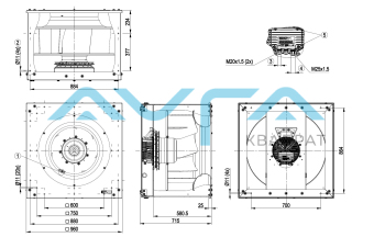 K3G710-AR03-01 Центробежный вентилятор ebmpapst