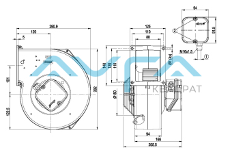 G2D180-AE02-26 Центробежный вентилятор ebmpapst