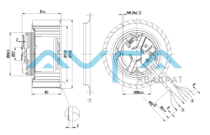 R3G140-AF23-10 Центробежный (радиальный) вентилятор ebmpapst