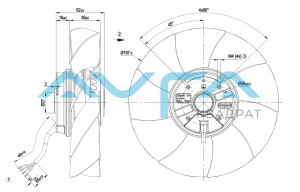 A2E200-AI38-01 Осевой вентилятор 200 мм ebmpapst