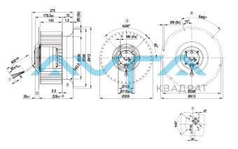 R6D355-CI05-01 Центробежный вентилятор ebmpapst