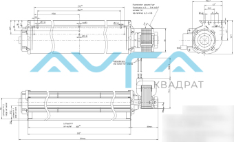 QLK45/3000A56-2524L-98hn Тангенциальный вентилятор ebmpapst