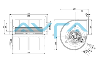 D2E133-DM6-4I5 Центробежный (радиальный) вентилятор ebmpapst