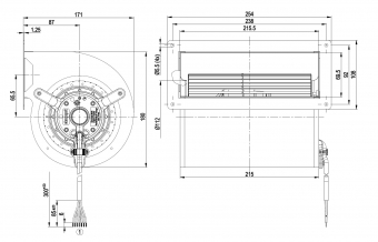 Центробежный (радиальный) вентилятор ebmpapst D2D133AB0211