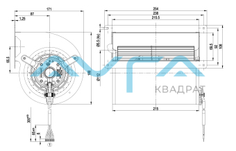 D2D133-AB02-11 Центробежный (радиальный) вентилятор ebmpapst