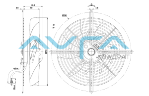 S2D250-BI02-01 Осевой вентилятор ebmpapst