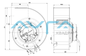 G3G225-AD29-71 Центробежный (радиальный) вентилятор ebmpapst