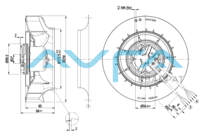 R3G250-RD17-03 Центробежный (радиальный) вентилятор ebmpapst