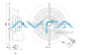S2D200-BA02-02 Осевой вентилятор 200 мм ebmpapst