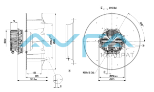 R3G500-AP24-01 Центробежный вентилятор ebmpapst