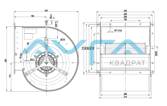 D4D250-CA02-01 Центробежный вентилятор ebmpapst
