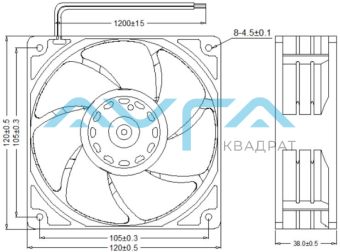 EC12038 Вентилятор Weiguang