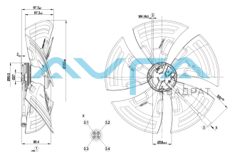 A3G350-AG03-06 Осевой вентилятор ebmpapst
