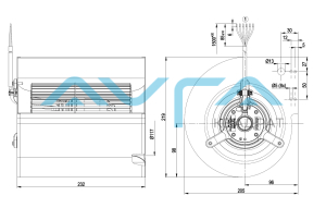 D2E146-AP47-14 Центробежный (радиальный) вентилятор ebmpapst