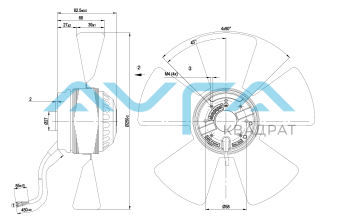 A2E250-AE65-01 Осевой вентилятор ebmpapst