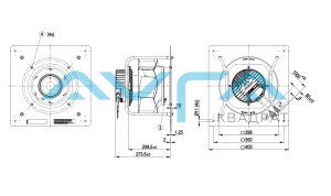 K3G280-PS10-J2 Центробежный (радиальный) вентилятор ebmpapst
