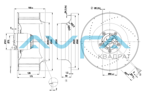 R4E355-AG01-05 Центробежный вентилятор ebmpapst
