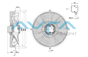 S8D500-AJ09-01 Осевой вентилятор ebmpapst