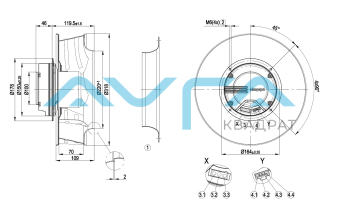 R3G310-AJ38-61 Центробежный (радиальный) вентилятор ebmpapst