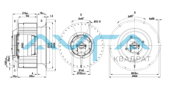 R6D400-CM05-01 Центробежный вентилятор ebmpapst