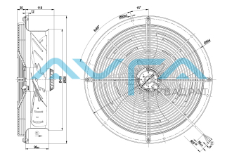 W4E400-CP02-31 Осевой вентилятор ebmpapst