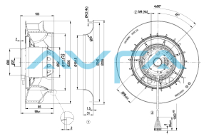 R2D250-RA10-18 Центробежный вентилятор ebmpapst