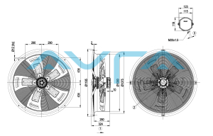 W6D990-CX01-83 Осевой вентилятор ebmpapst
