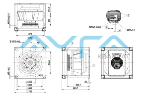 K3G630-PV04-01 Центробежный вентилятор ebmpapst