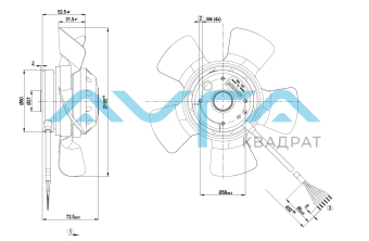 A2D200-AA02-34 Осевой вентилятор 200 мм ebmpapst