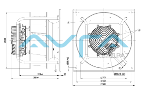 K3G400-AQ23-68 Центробежный (радиальный) вентилятор ebmpapst