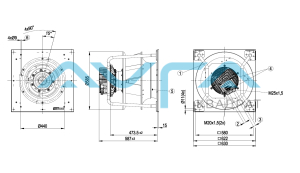 K3G500-PB33-01 Центробежный (радиальный) вентилятор ebmpapst