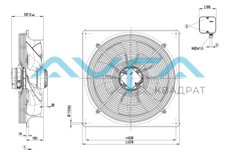 W4E450-DO09-21 Осевой вентилятор ebmpapst