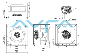 K3G800-AS07-01 Центробежный вентилятор ebmpapst