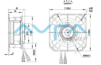 EC72-B190-B35 063-007-C-310 Центробежный ЕС-вентилятор DUNLI