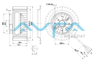 R2E140-AE77-05 Центробежный вентилятор ebmpapst