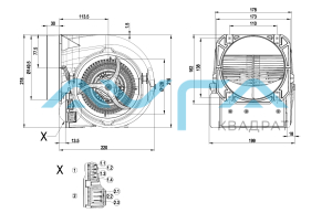 D3G146-HS05-33 Центробежный (радиальный) вентилятор ebmpapst
