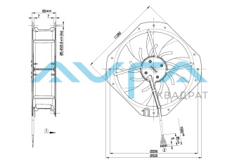 W2D250-HI02-05 Осевой вентилятор ebmpapst