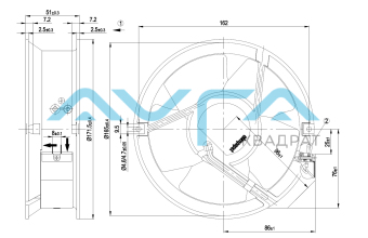 W2E143-AB09-01 Осевой вентилятор ebmpapst
