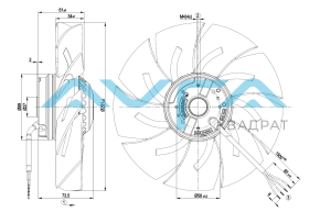 A2E250-AM06-12 Осевой вентилятор ebmpapst